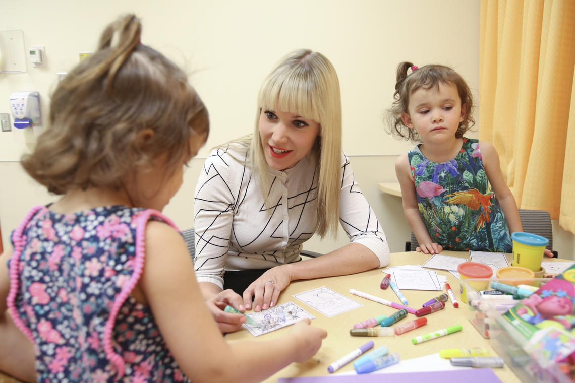 Melanie Noel, as assistant professor in the Department of Psychology and a member of the Alberta Children's Hospital Research Institute, studies pediatric pain. Photos by 