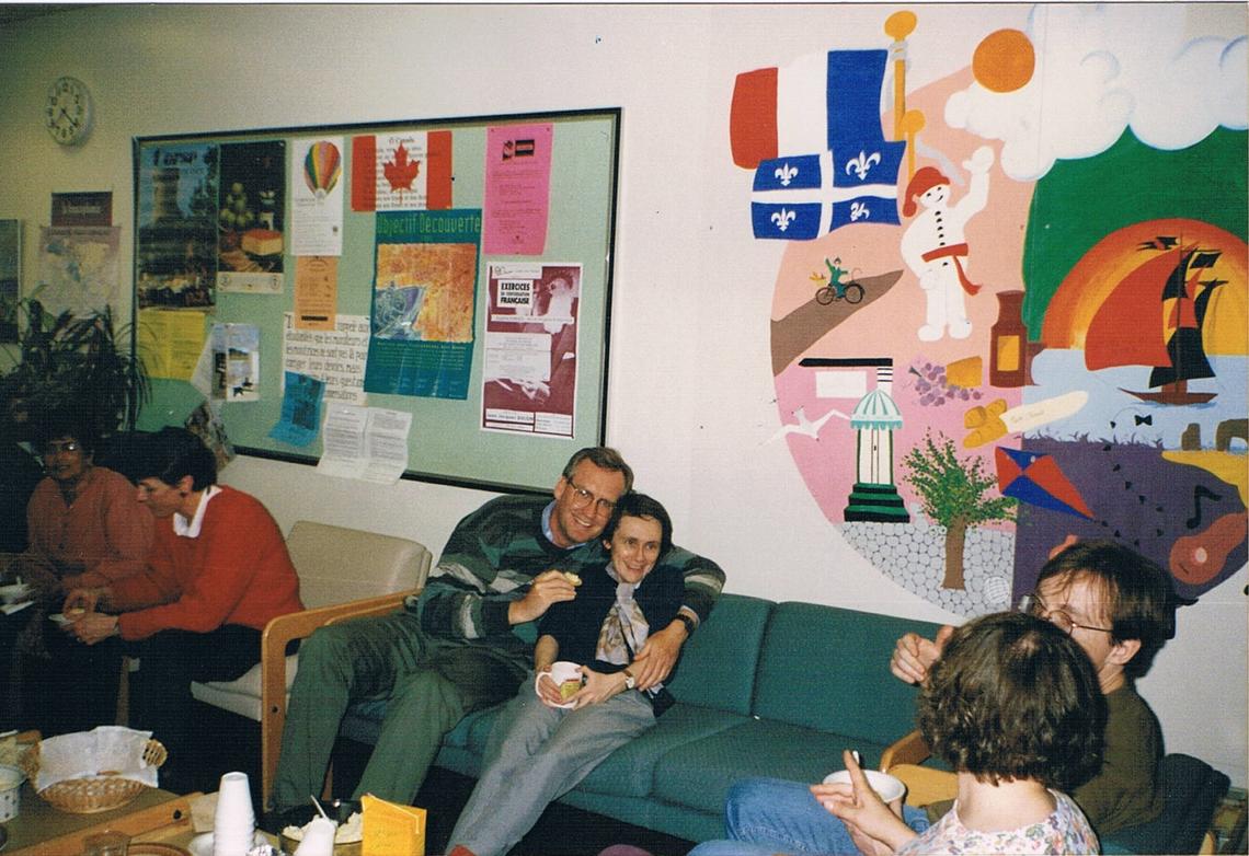 Kevin Vickers with the previous director of the French Centre, Mary-Lou Kaitting. 