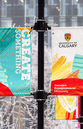 Banners on UofC campus